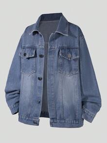 Boys' Casual Distressed Denim Jacket, Spring/Autumn