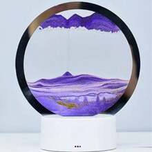 1pc Led Creative Sandglass, Festival Gift, Glass Liquid Sand Painting Night Light, Usb/Battery Dual-Use Touch Night Light, Bedroom Ambient Table Lamp, Home Decoration, Gift For Friends Birthday Gifts Graduation - Glass Quicksand Painting Night Light - View 8