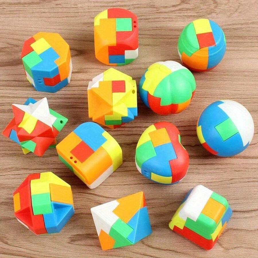 10pcs Magic Ball Cube Puzzle, Fun Brain Teaser Game Challenge, Balance Education Party Favors, Classroom Prizes