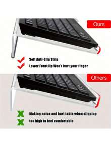 1pc Acrylic Keyboard Stand - 2 Color Options, Compact Desktop Riser Suitable For Keyboard And Mini PC, Space-Saving Design, Ideal For Modern Office | Stylish Keyboard Holder | Durable Plastic Base