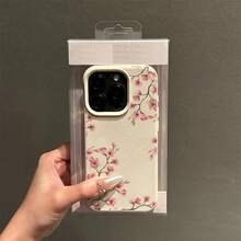 The Pink Cherry Blossom Design Is Suitable For Iphone 16 Pro Max Cases, As Well As For Iphone 15 Pro Max/14/16 Plus/15/13 Pro/12/11.It Features A Faux Leather Texture, Is Shockproof, And Is A Stylish Protective Case With A High AestheticSuitable For IPhone 17 Air - 白色 - 查看 4