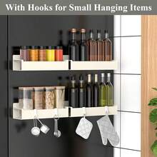Magnetic Refrigerator/Washing Machine Storage Rack, Side-Mounted, Adjustable Distance, Single/Multi-Layer Combination, Wall-Mounted, Magnetic Spice/Cleaning Supplies Rack, No Drilling Required - Multicolor - View 6