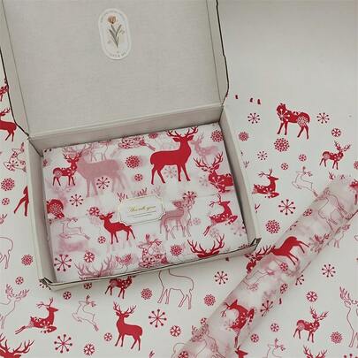 60/30/10 QOQI Christmas Gingerbread Man Tissue Paper - 20x34 Inches Gingerbread And Polka Dot Design, Lightweight Protective Packaging, Santa Claus, Christmas Stockings, Lights, Christmas Tree Leaves, For Gift Wrapping, Fragile Item Protection, Holiday Decorations (Candy Cane Stripes, Blue Stars), Gingerbread Decorations, Holiday Wrapping, Holiday Style, Holiday Theme Prints, Seasonal Wrapping, Holiday Decorations, Party Planning