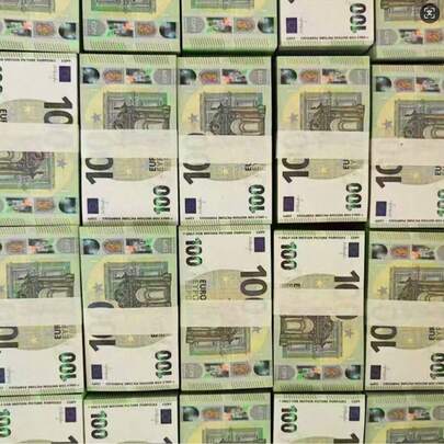 1 o 2 piezas de billete conmemorativo de réplica de 100 euros, de tamaño de palma, con dimensiones de 11 * 6.15 cm, estilo europeo, adecuado para decoración de pasteles, dinero de utilería, ambientación de euros y regalos festivos