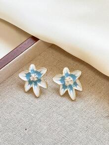 1pair Elegant Flower Retro Design Fashion Statement Earrings For Women,Daily Wear, Party Gifts, Mother's Day Gift