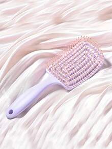 1把防蚊空心梳，干湿两用按摩梳，便携式宽齿梳，女士发刷，梳子 - 彩色 - 查看 3