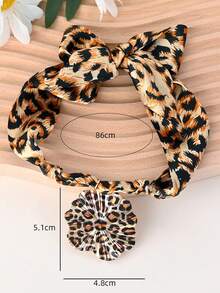 1pc Versatile Minimalist Leopard Print Scarf Necklace, Suitable For Men And Women, Elegant For Holidays, Parties, Daily Wear, Wonderful Gift For Halloween, Christmas, Thanksgiving