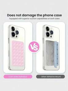 1pc Silicone Phone Sticky Grip Handle, Suction Cup Phone Case Stand, Hands-Free Adhesive Phone Handle For Selfie And Video, Phone Finger Grip Stand, Silicone Phone Grip, Suction Cup Phone Holder, Hands-Free Phone Handle, Ring Stand, Compatible With IOS And Android Phones - Multicolor - View 9