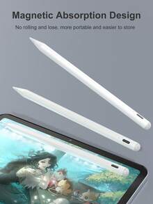Stylus Pen For IPad (A16) 11 Inch 11th Generation (2025 Model), With LED Power Indicator Light, Compatible With 2018-2025 IPad Models. Replaceable Tip, Suitable For IPad 6th Generation (9.7 Inch). Includes Type-C Charging Cable For IPad 10th Generation. Double-Tap The Top Of The Stylus To Turn On/Off On IPad 9th/8th/7th Generation. - White - View 6