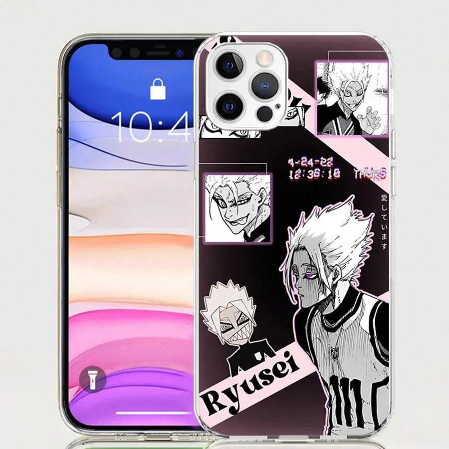 Custodia per telefono Shidou Ryusei di Blue Lock, compatibile con 16, 15 Plus, 11, 14 Pro Max, 13, 12 Mini, XS, X, XR, 7, 8 + SE, con design personalizzato, compatibile anche con 17, 17 Pro e 17 Pro Max - FB851-8 - Visualizzare 1