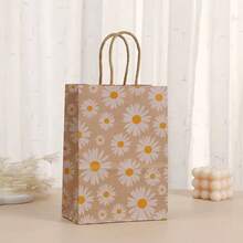12 PCS Daisy Flower Gift Bags Bulk Daisy Party Favors Bags Daisy Candy Bags With Handles For Wedding Retro Birthday Party Decorations Supplies - 彩色 - 查看 4