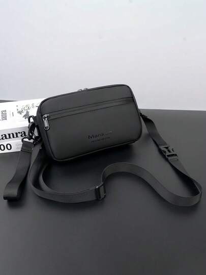 1 套男士斜挎包、单肩包、腰包、手拿包、钱包、卡包、运动包、PU 材质、多隔层、多口袋、可调节肩带、新款休闲简约时尚包、便携运动休闲男包、适合工作、上学、旅行、通勤、购物、送给男朋友、家人、朋友的礼物（所有品牌字母随机）