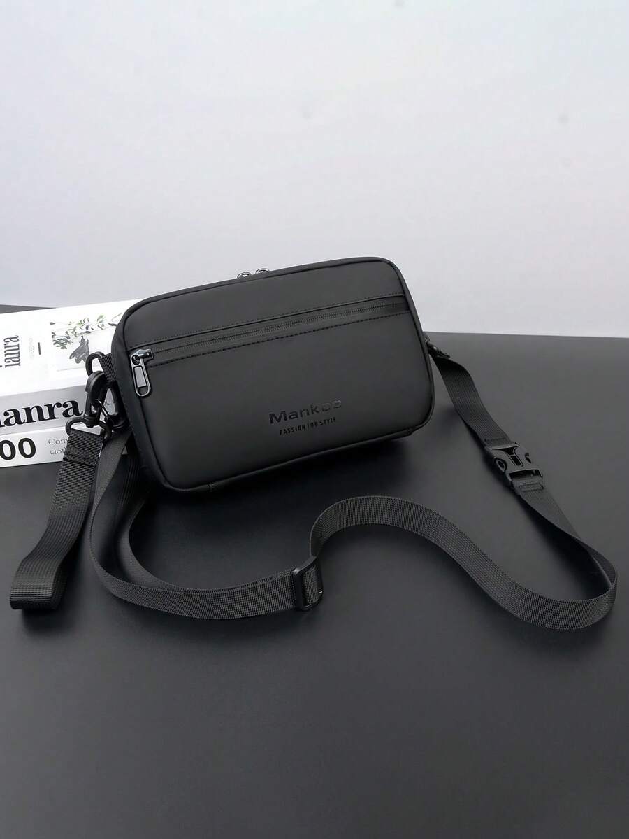 1 套男士斜挎包、单肩包、腰包、手拿包、钱包、卡包、运动包、PU 材质、多隔层、多口袋、可调节肩带、新款休闲简约时尚包、便携运动休闲男包、适合工作、上学、旅行、通勤、购物、送给男朋友、家人、朋友的礼物（所有品牌字母随机）