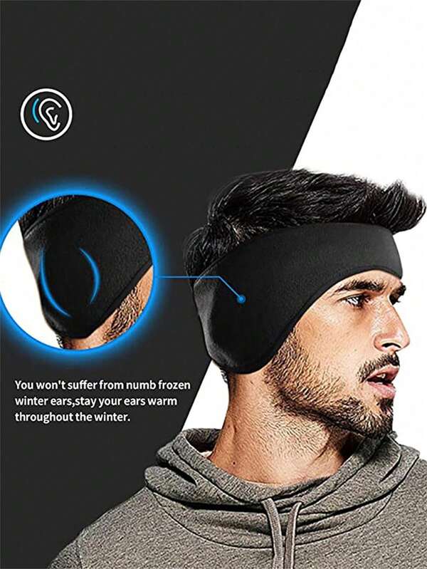 1 pieza Diadema de invierno de forro polar para mantener calientes las orejas en clima frío