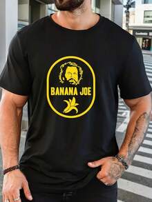 Men's Banana Joe Graphic T-Shirt - Fun Movie Fan Theme Shirts, Bright Summer Casual Tops, Back To School Halloween Vintage Shirts Graphic Tees Men Camisas Para Hombre Funny Shirts Printed & Shipped In USA - màu đen - Xem 1