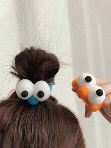 5/1 Set Mixed Autumn/Winter Funny Anti-Breakage Cute Big Eyes Ponytail Hair Ties, Candy Color High Elasticity Hair Scrunchies, Curly Hair, Scrunchies, Scrunchies Hair, Curly, Gifts, Travel, Gifts For Women, Hair Stuff, Stocking Stuffers, Stocking Fillers, Stocking Stuffers For Women, Stocking Fillers Women, Christmas Gifts, Gifts, Christmas Stocking Fillers Elastic Band - Multicolor - View 3