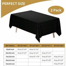 White Tablecloth Rectangle 60 X 102 Inch 2 Pack 6ft Polyester Fabric Table Cloths Rectangular Table Covers For Party Banquet Dining Birthday Wedding - White+60 x 84inch-2pack - View 3