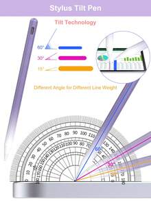 这款触控笔兼容iPad，是一款触屏笔和平板电脑配件，兼容2022年发布的iPad第十/十一代（A16芯片）和2025年发布的iPad Air 4/5/6（10.9英寸），无需蓝牙连接即可实现高灵敏度触控。笔尖可根据角度绘制不同粗细的线条或阴影效果。