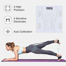 SHElN recomendación APP Bascula Corporal Digital Inteligente Electrónica Bluetooth Indicador De Grasa Corporal - blanco - Ver 3