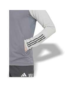 Áo khoác tập luyện Adidas cho nam, nhẹ, thoáng khí, nhanh khô, co giãn, thân thiện với da, khóa kéo, cổ tay co giãn, logo, dễ vệ sinh, tập gym, chạy bộ, đi làm hàng ngày, xuân thu, xám HP1908 - xám - Xem 5