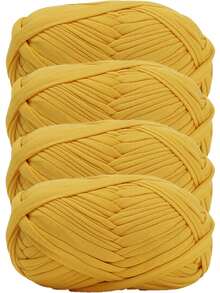 4pcs/400g High Quality Polyester Crochet And Knitting Yarn, 100G/Pc, 30m/Pc Length - Ideal For DIY Projects, T-Shirts, Slippers And Baskets, Fabric Strips Handmade Weaving DIY Bags, Toys, Shoes, Carpets, Organizer Basket Liners - Multicolor - View 23