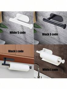 1pc Wall-Mounted Self-Adhesive Bathroom Tissue Paper Holder, Suitable For Home And Kitchen