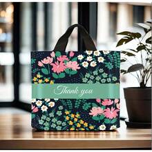 5/10/50pcs Premium Gift Bags, Thank You Shopping Bags With Soft Loop Handles - Multipurpose Shopping And Party Favor Bags For Weddings, Birthdays, And More - Durable Plastic Craft Bags For Home Decor, Room Decor, And Christmas Decorations