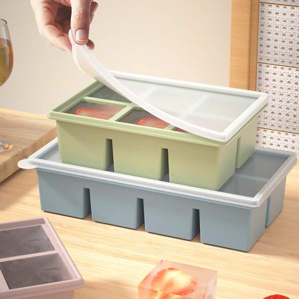 Silicone Compartmental Ice Cube Mold Easy To Remove Bar Whiskey Ice Cubes For Cocktails Juices Kitchen Ice-Making Tool Dessert