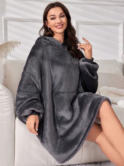 Wearable Blanket Hoodie For Women And Men, Oversized Hooded Blankets Sweatshirt, Cozy And Warm Fleece Blanket With Sleeves And Giant Pocket For Adults,Cozy Hooded Blanket As A Gift Indoor & Outdoor