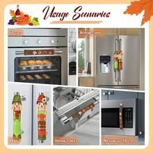 Fall Refrigerator Handle Covers Set Of 3, Kitchen Decor Scarecrows Appliance Handle Covers For Microwave Oven Thanksgiving Decorations Home Decor Halloween Room Decor Halloween Decor