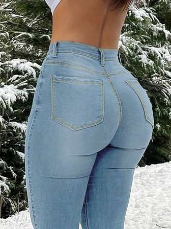 Jeans ajustados para mujer, de uso casual y para ir al trabajo, que realzan el trasero, para todas las temporadas