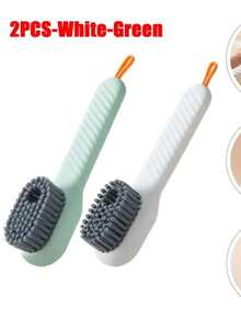 2pcs Automatic Liquid Soap Dispenser Cleaning Brush - Kitchen Laundry Scrub Brush With Soap Dispenser - Multifunction Shoe Brush - Multicolor - View 14