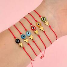1PC Bohemian Style/Multi Colored Eyeballs/Colorful Eyes/Lucky Red Bracelet/Fashion Accessory, Suitable For Women, Couples/Friends To Wear, Suitable For Daily Gatherings, Holiday Parties, Holiday Gifts, Women's Preferred Gifts