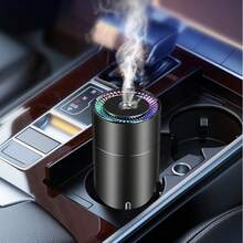 Car Humidifier Aromatherapy Machine, Intelligent Car Start-Stop Car Perfume Air Purification Aromatherapy Sprayer, Humidifier Home Desktop Small Smart Rechargeable Spray Wireless Purifier - Black - View 5