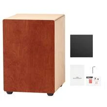 Cajon Box Drum, With Internal Guitar Strings, Lightweight Wooden Percussion Box, Portable Birch Wood Drum Musical Instrument With Silicone Feet, For Beginners & Professionals, 12 X 12 X 17 In - Regular Guitar Strings Without Carrying Case - View 8