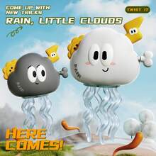 Wind-Up Dancing Cloud Toy, Mesmerizing Mini Dancing Cloud, White & Black Creative Wind-Up Cloud Toy That Can Twist & Slide, Twisting Cloud Wind-Up Toy, Children's Wind-Up Toy, Creative Stress Relief Intelligent Toy For Kids, Perfect Gift, Party Interactive Game, Birthday Gift, Holiday Gift