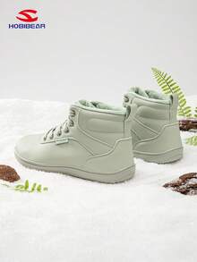 HOBIBEAR Ghete de iarnă pentru femei, pantofi sport casual cu vârf larg și căptușeală termică, respirabile, durabile, confortabile pentru plimbări în aer liber, jogging, călătorii și timp liber zilnic, potrivite pentru picioare late, cizme de zăpadă de iarnă pentru bărbați și femei - verde deschis - Vizualizare 4