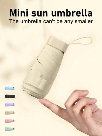 Small Folding Umbrella, Mini Pocket Waterproof Portable Travel Umbrella,Sun Umbrella Female Sunscreen UV Protection Sun And Rain Umbrella Two-In-One Mini Five-Fold Ultra-Light And Compact Portable,Mini Travel Umbrella, Small And Compact Portable Umbrella For Sunny And Rainy Days, Windproof Sunshade, 99% UV Protection, Suitable For Women And Men Umbrella For Women Umbrella Rainproof Windproof