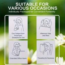 30Pcs Set Chamomile Steam Eye Mask Relieve Eye Fatigue Improving Sleep Quality Self-Heating Sleep Masks For Eye Care, Disposable Warm Compress Eye Shades, Soothing, Eliminate Dark Circles Under The Eyes Constant Temperature Control, Ultra Long Time Hot Compress