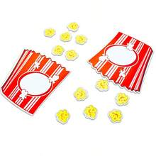 Quixorblex 1/2 张可重复使用的爆米花形状贴纸,可爱爆米花桶设计,棋盘游戏道具,爆米花公告板装饰,公告板和白板可吸附,可擦写,返校和节日礼物用品,适用于教室、办公室、家庭、派对 - 彩色 - 查看 6