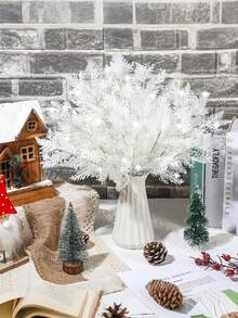 14pcs Christmas Decorations - Pink Glitter Berries Stems, Shiny Christmas Pine Branches 11 Inch (Approx. 28cm) Artificial Christmas Tree Ornaments, DIY Christmas Wreaths, Crafts, Holiday And Home Decor, Pink, Christmas Greenery Multicolor Artificial Flowers, Christmas Decorations, Christmas Decor Home, Christmas Gifts, Christmas Ornaments For Tree (White)