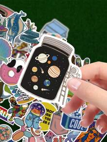 100 件可爱日常装饰主题乙烯基 2D 平面贴纸包，不重复，精致装饰，可移除贴花，无残留，非常适合返校季礼物、班级奖励、圣诞节、万圣节礼物、节日礼物、派对和家居装饰、生日礼物、笔记本电脑、汽车行李箱、滑板车手册、杯子、平板电脑、笔记本、水瓶、手机壳，高分辨率打印，色彩鲜艳，适合学生、青少年、办公室工作人员的有趣礼物 - 預設 - 查看 6