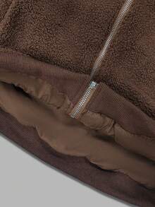 Women's Casual Loose Plush Hoodie With Pockets, Open Front Cardigan, Autumn/Winter