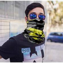 Washable Neck Gaiter Face Mask For Outdoor Activities: MultiFunctional Balaclava Cover Scarf With UV Protection Dust Shield And Breathable Fabric Ideal For Hiking Cycling Running And Winter Sports - Orange Camo - View 4