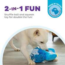 By Nina Ottosson Stuff N' Snuffle Plush Snuffle Ball Dog Puzzle, Elephant, Blue,20999682 - Redwood - View 2