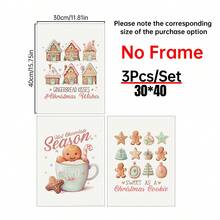 Set da 3 stampe a tema natalizio, stampe natalizie pastello, arte stampabile natalizia carina, stampe per decorazioni natalizie, decorazioni natalizie neutre, poster d'arte su tela per camera da letto, soggiorno, corridoio, decorazione per la casa - Multicolore - Visualizzare 16