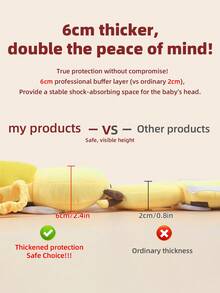 1pc Baby Walking Protection Bee Shaped Pillow,Baby Guardian Walker Head Protector - Ultra-Soft, Breathable, Adjustable, Anti-Fall Protection Backpack Pad,Machine Washable, And Durable Soft Polyester Fiber For Babies 6-36 Months