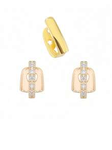 1 szt./zestaw jednorzędowych, gładkich, pionowych grilli na zęby z cyrkonii sześciennej w kolorze różowego złota/srebra/złota, unisexowa, regulowana biżuteria na imprezę hip-hopową, prezent, europejskie i amerykańskie wnęki na zęby, wydrążone złote zęby, hip-hop, rap, spersonalizowane, pozłacane akcesoria do protez na Halloween (dostawa losowa)