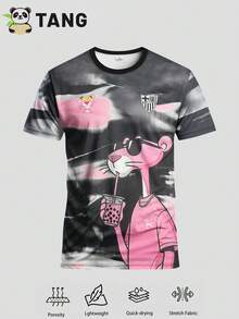 Customized Cartoon Leopard Men's Football Jersey & Customizable Name & Number & Comfortable Round Neck Sports Sweatshirt & Suitable For Football Training, Casual Wear, Gift - Multicolor - View 9