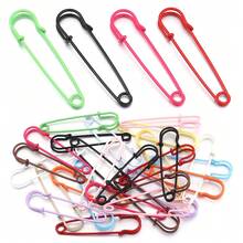 10pcs/Pack Colorful Enameled Iron Safety Pins 64X15mm, Candy Color Painted Iron Decorative Large Pins For Sweater, Shawl, Carpet, Pants, DIY Jewelry Accessories - Large Colorful Pins - View 5